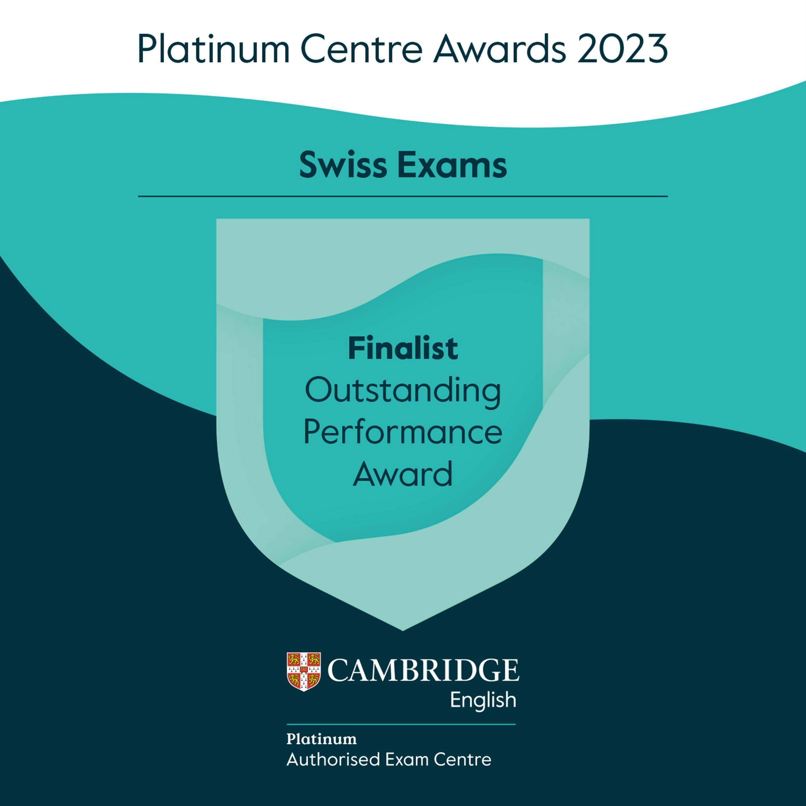 2023 Swiss Exams Cambridge English Exams Badge Outstanding Performance